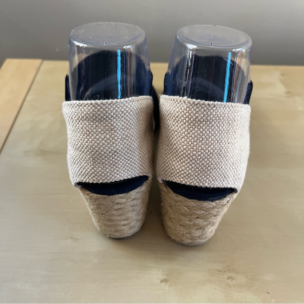 Lauren Ralph Lauren Dark Navy Espadrille Wedge Sandals - Picture 5 of 8